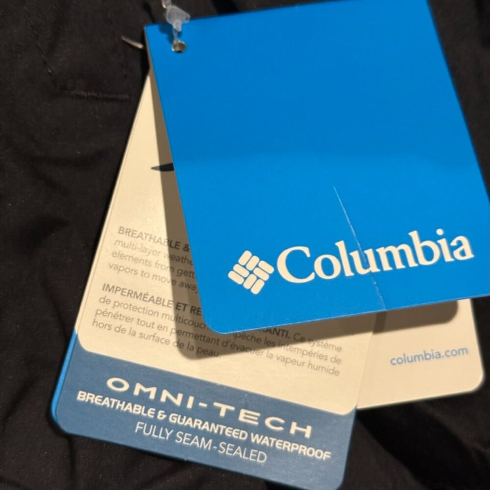 Columbia Black Rain Jacket 3X NWT - Picture 3 of 4